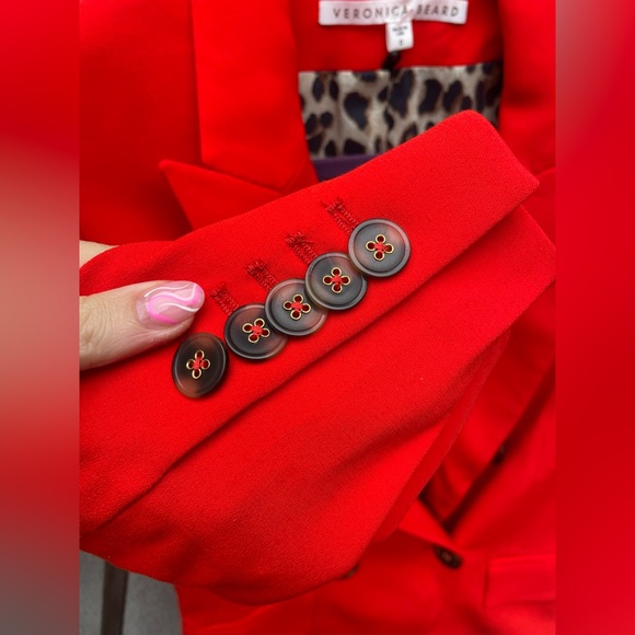 Veronica Beard Dinah Dickey Jacket in Poppy - Picture 4 of 13